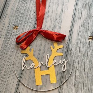Reindeer inspired christmas ornament