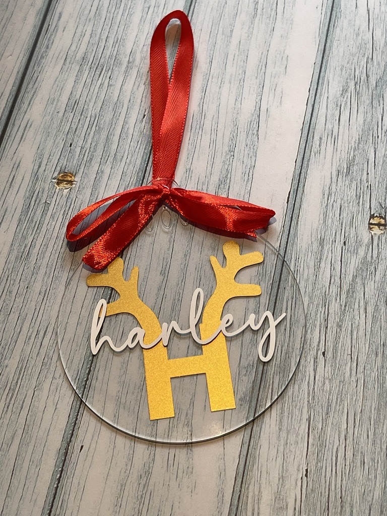 Reindeer inspired christmas ornament