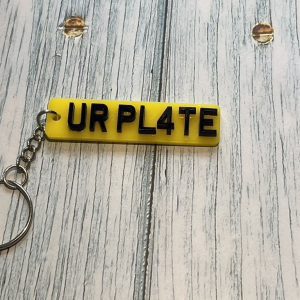 personalised number plate keyring