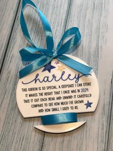 childrens ribbon ornaments for christmas