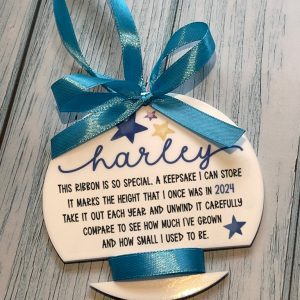 childrens ribbon ornaments for christmas