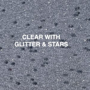 clear glitter ticket