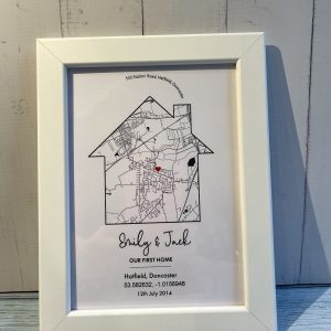 our first home personalised print