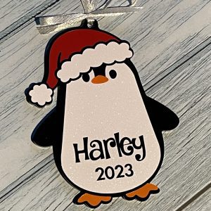 personalised penguin christmas