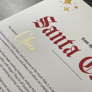 Letter from Santa print