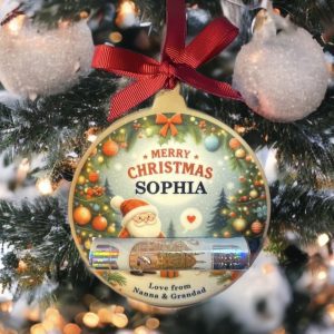 Personalised money holder christmas bauble