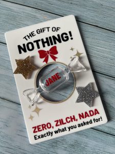 The personalised gift of nothing
