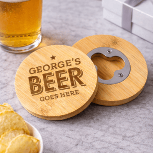 personalised beer coaster