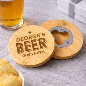 personalised beer coaster