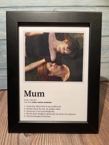 Personalised mum definition print colour