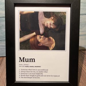Personalised mum definition print colour