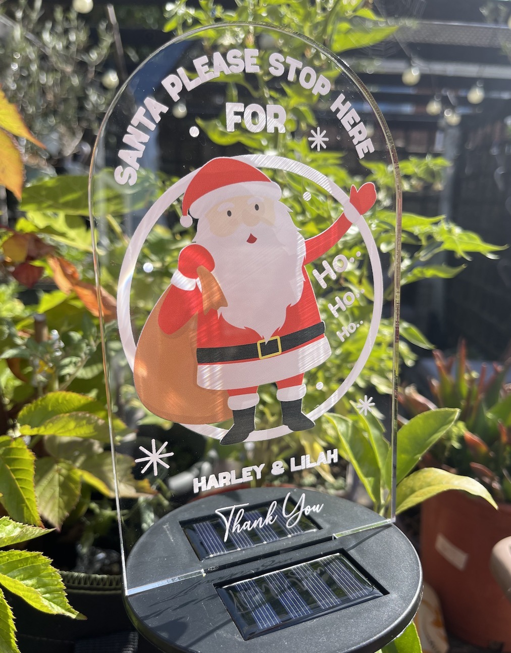 personalised christmas solar light