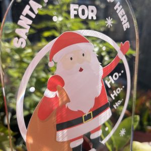 santa stop here personalised sign