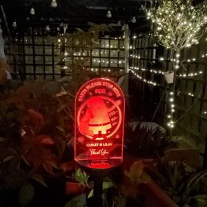 santa stop here solar light