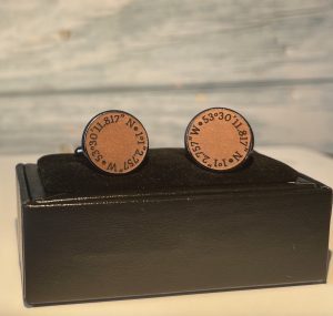 trendy leather cufflinks