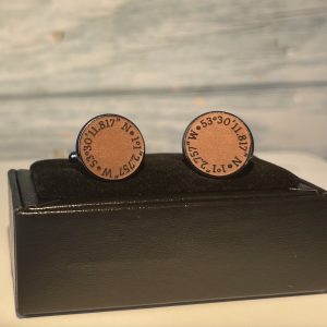 trendy leather cufflinks