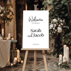 Elegant Minimalist Welcome Board