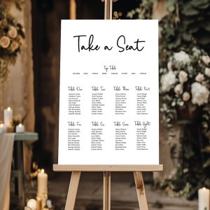 Take a seat wedding sign