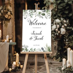 Wedding welcome sign - The Eucalyptus Suite