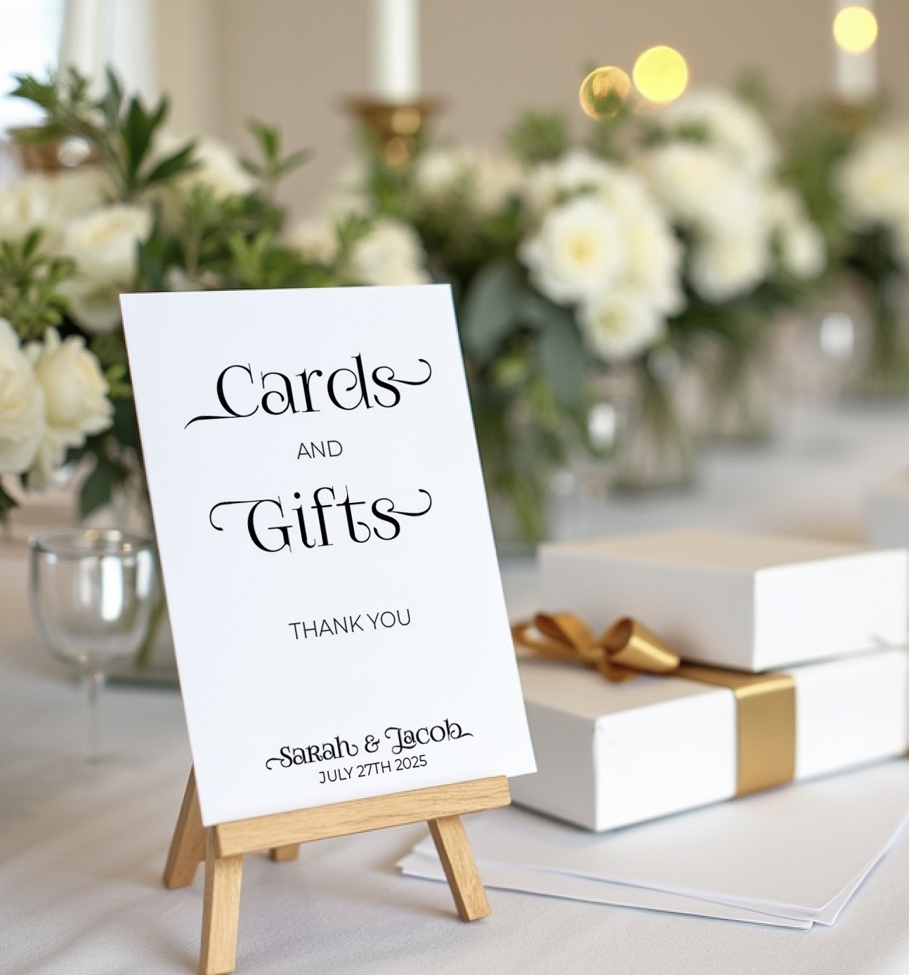 cards and gifts weddign sign - The Grand Baroque