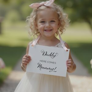 daddy here comes mummy wedding board