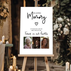 in loving memory wedding sign