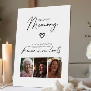 in loving memory wedding table sign The Signature Script