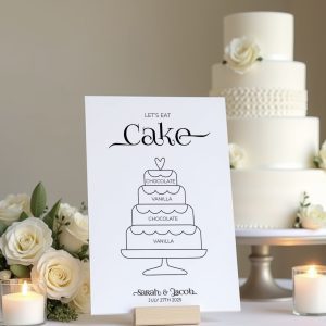 let's eat cake wedding sign - The Grand Baroque