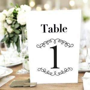 monogram studio wedding table number