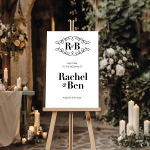 Monogram welcome board