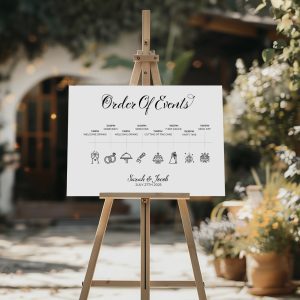 order of events icons wedding sign - calligrapher's edit collection