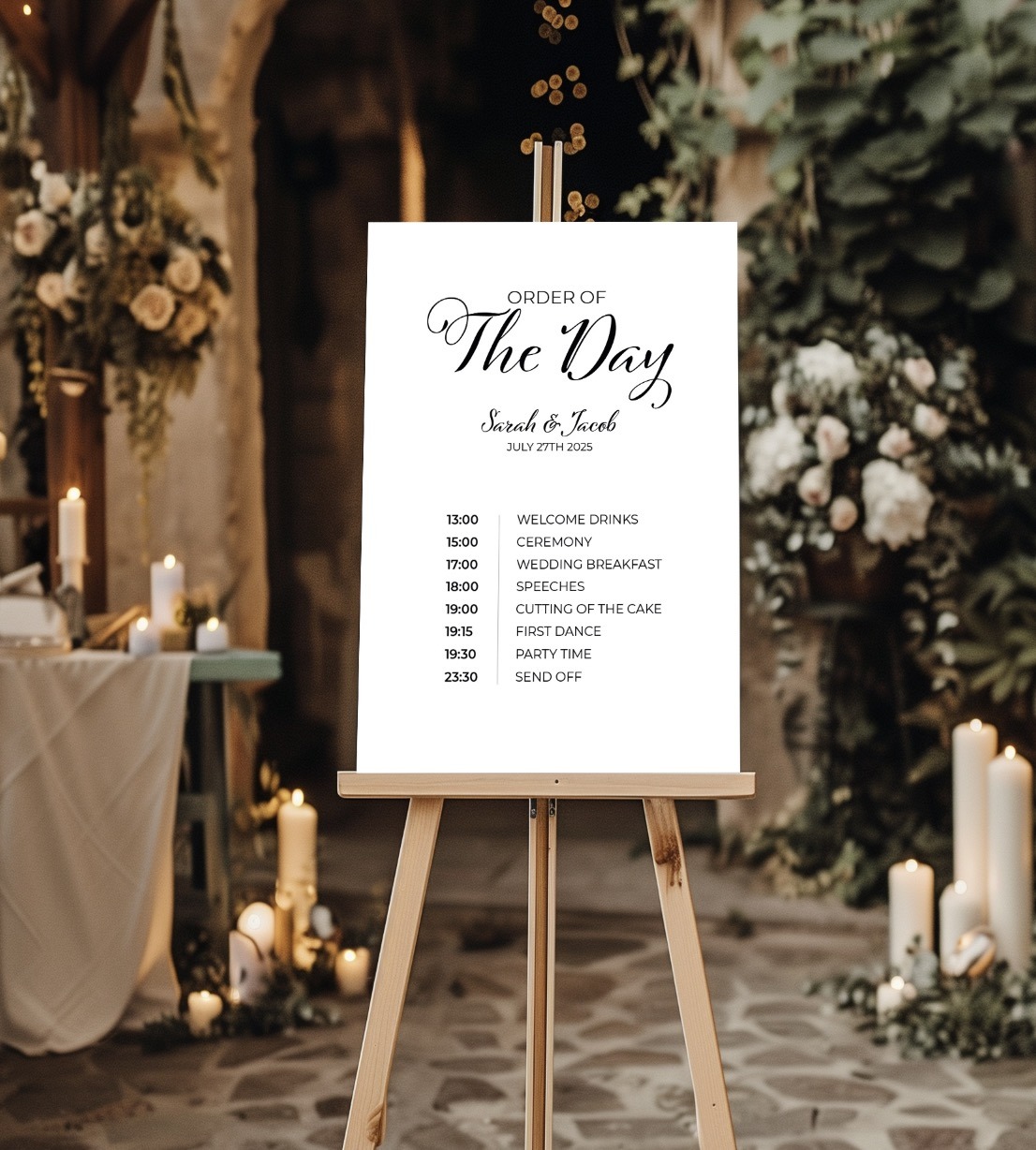 Order of Events Wedding Sign | The Calligrapher's Edit - Image 2