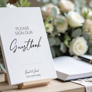 please sign our guestbook wedding sign