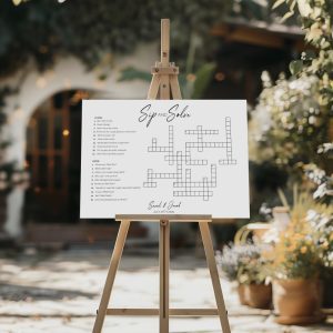 sip and solve wedding sign - The Signature Script