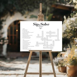 sip & solve crossword puzzle monogram studio