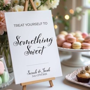 something sweet wedding sign - calligrapher's edit