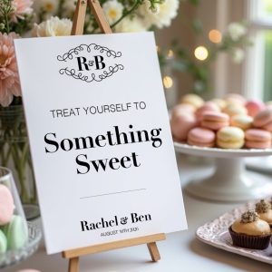 something sweet wedding sign monogram studio