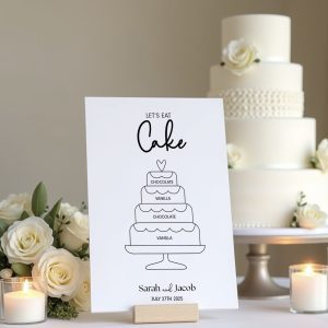 wedding cake sign