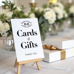 wedding cards and gifts sign monogram studio