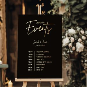 black gold order of events