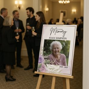 funeral photo display board