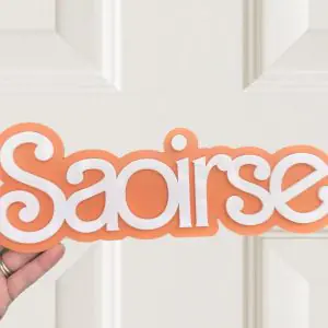 girls acrylic door plaque