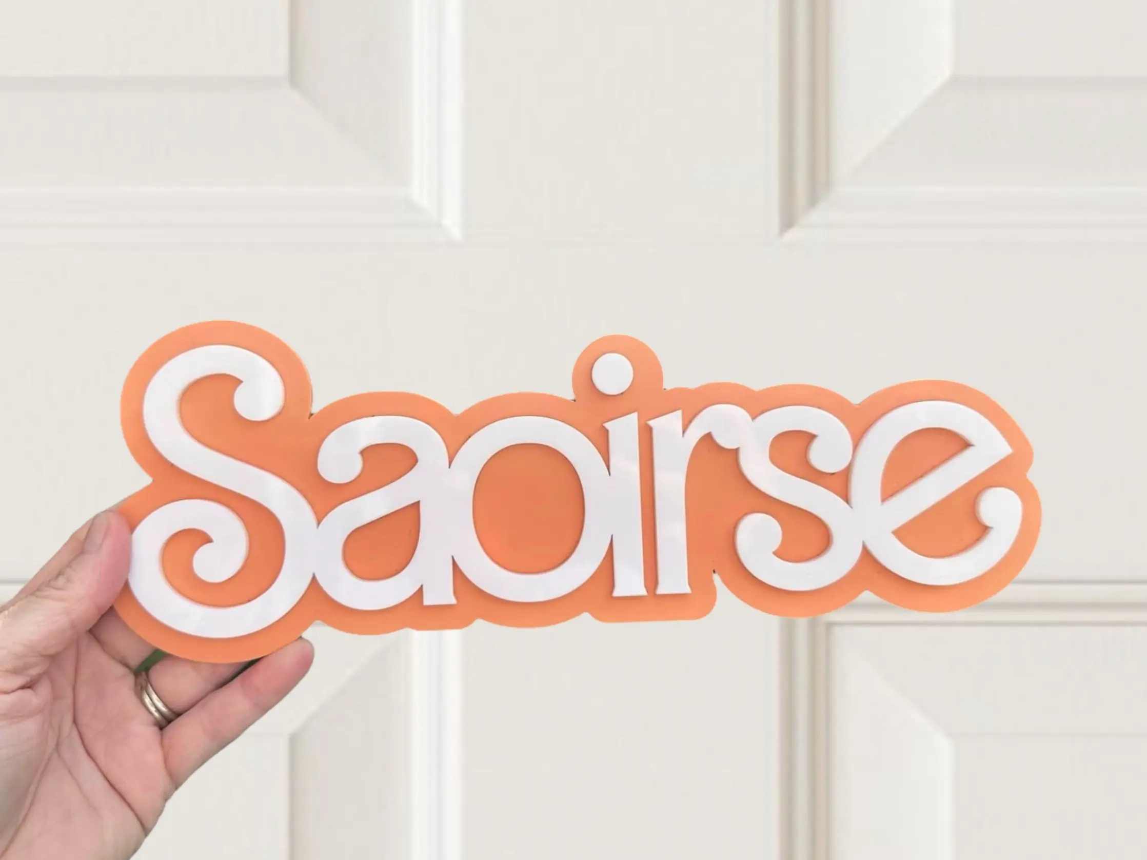 girls acrylic door plaque