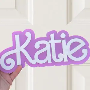 girls acrylic door sign