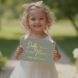 give mummy last name sign