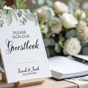 guestbook wedding sign - eucalyptus suite