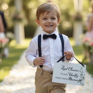 last chance to run daddy eucalyptus wedding sign