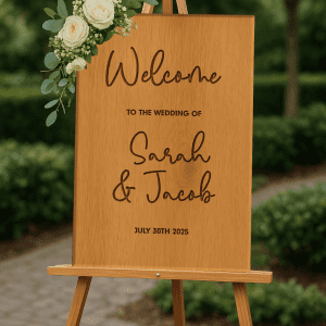 Engraved Wooden Signs for Ceremony