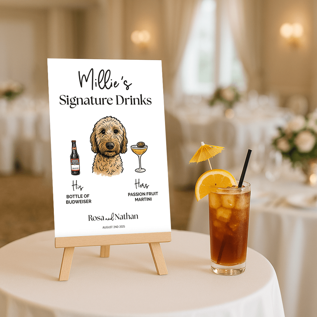 creative pet cocktail signs