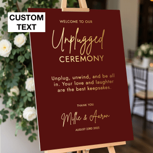 no phones during wedding sign